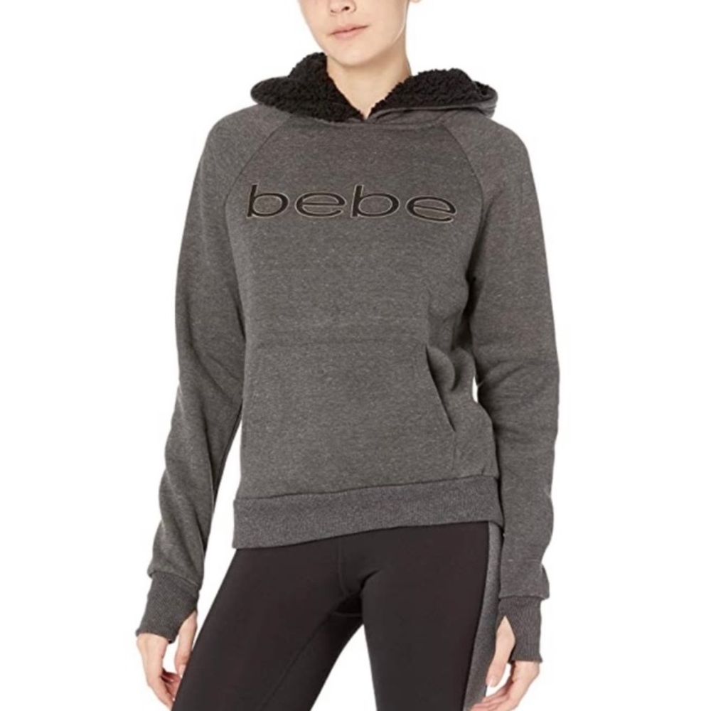NWT bebe SPORT SHERPA LINED HOODIE